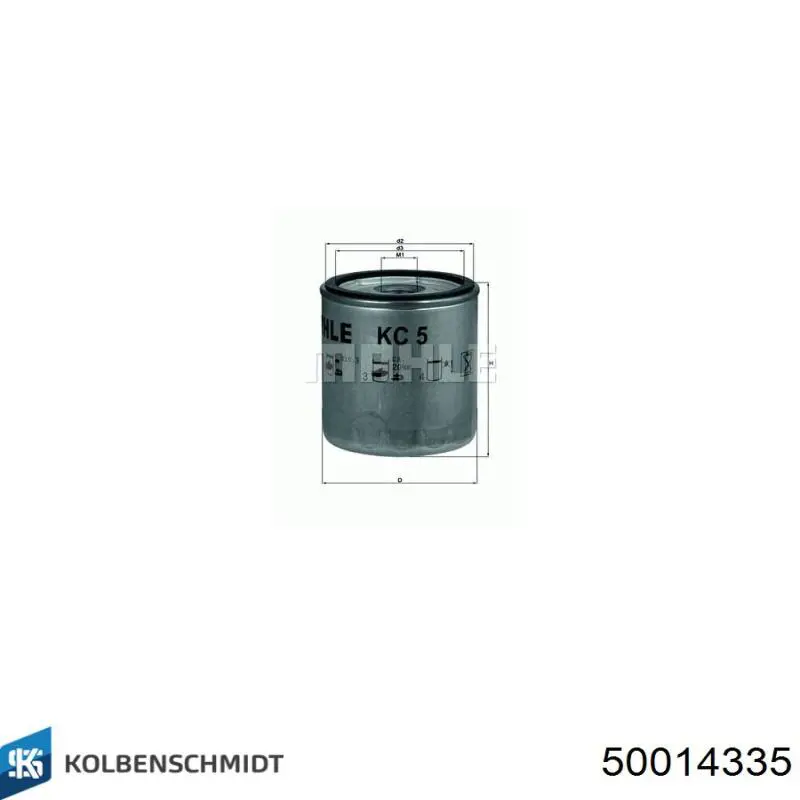 Comprar 50014335 Kolbenschmidt Filtro diesel