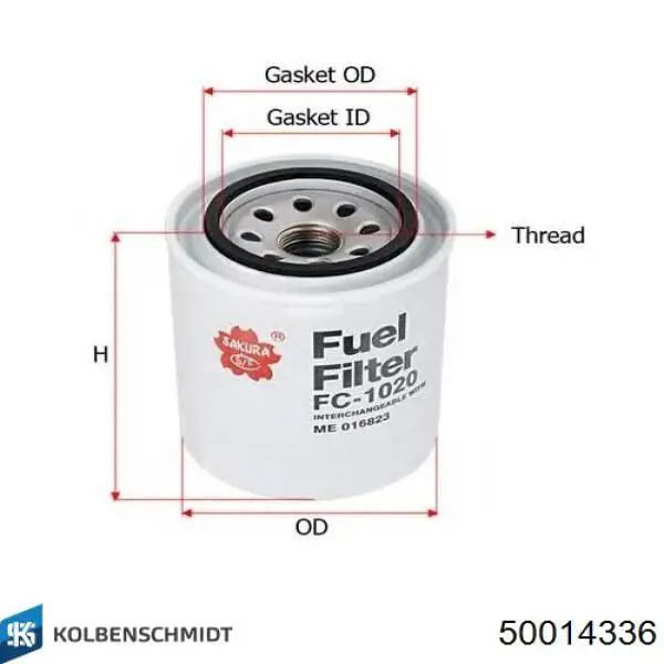 Comprar 50014336 Kolbenschmidt Filtro diesel