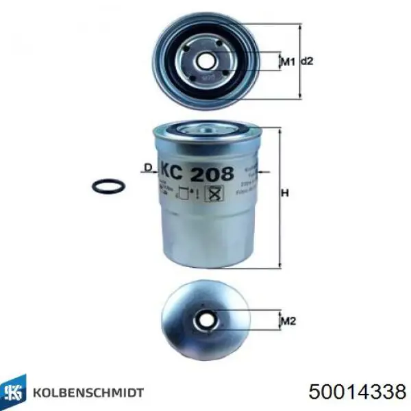 Comprar 50014338 Kolbenschmidt Filtro diesel