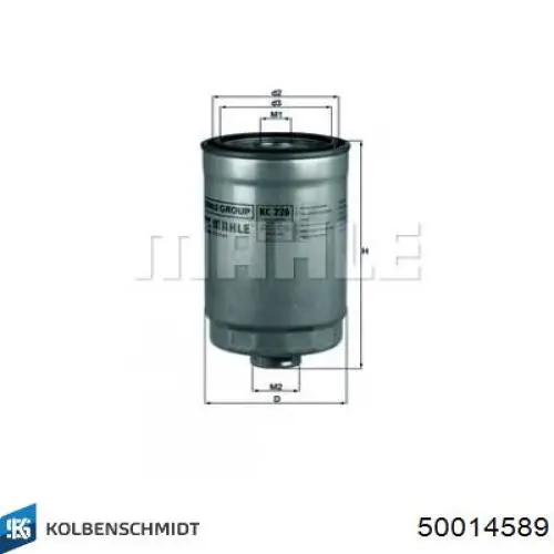 Filtro combustible Kolbenschmidt 50014589 precio, desde 13,74 EUR