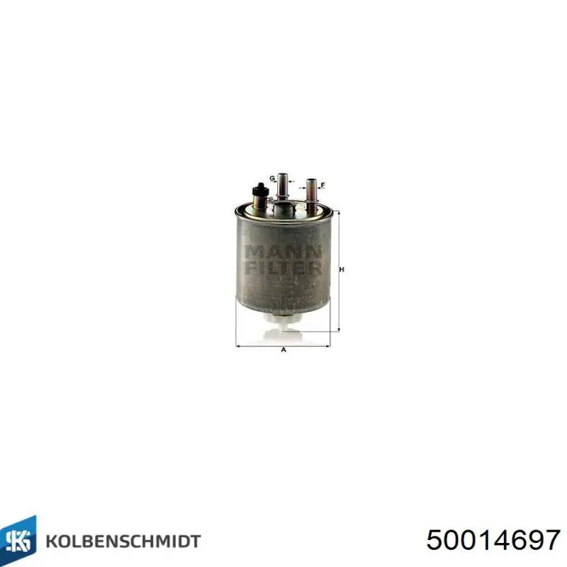 Filtro combustible Kolbenschmidt 50014697 precio, desde 15,88 EUR