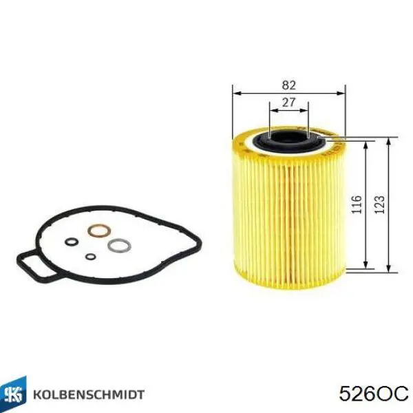 526oc Kolbenschmidt filtro de aceite