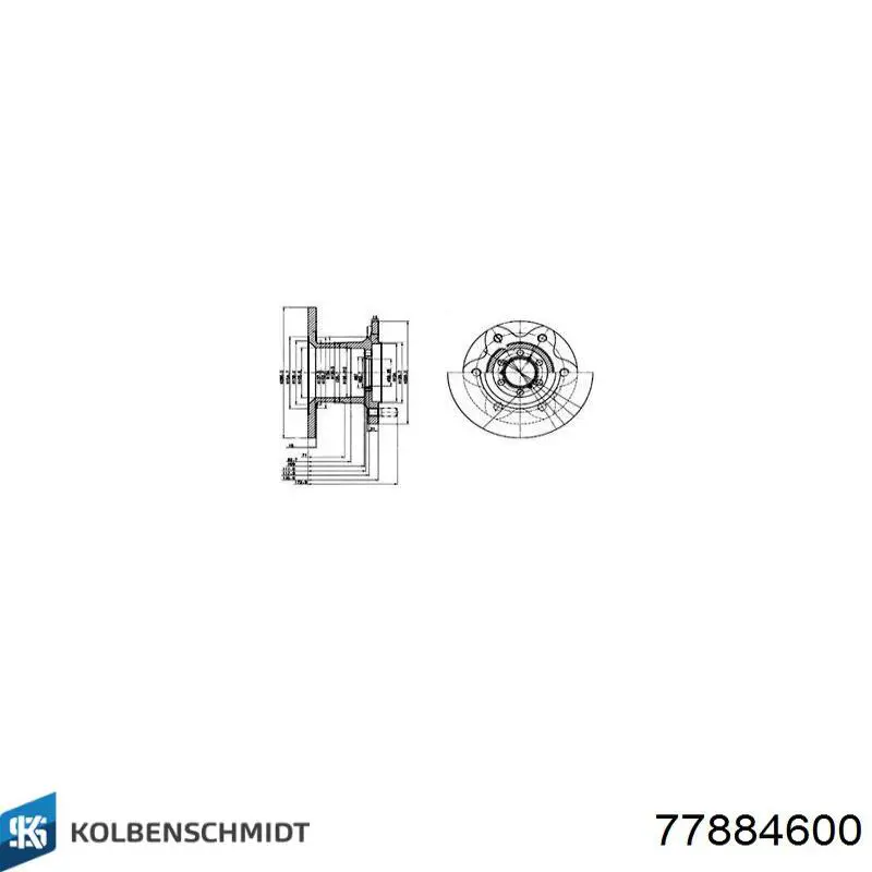 77884600 Kolbenschmidt juego de cojinetes de cigüeñal, estándar, (std)