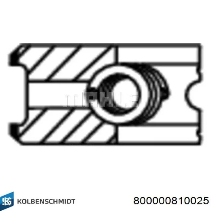 800000810025 Kolbenschmidt Juego de aros de pistón para 1 cilindro, reparación (+0,25 mm)