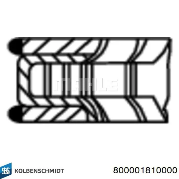 800001810000 Kolbenschmidt Juego de anillos de pistón para 1 cilindro, STD
