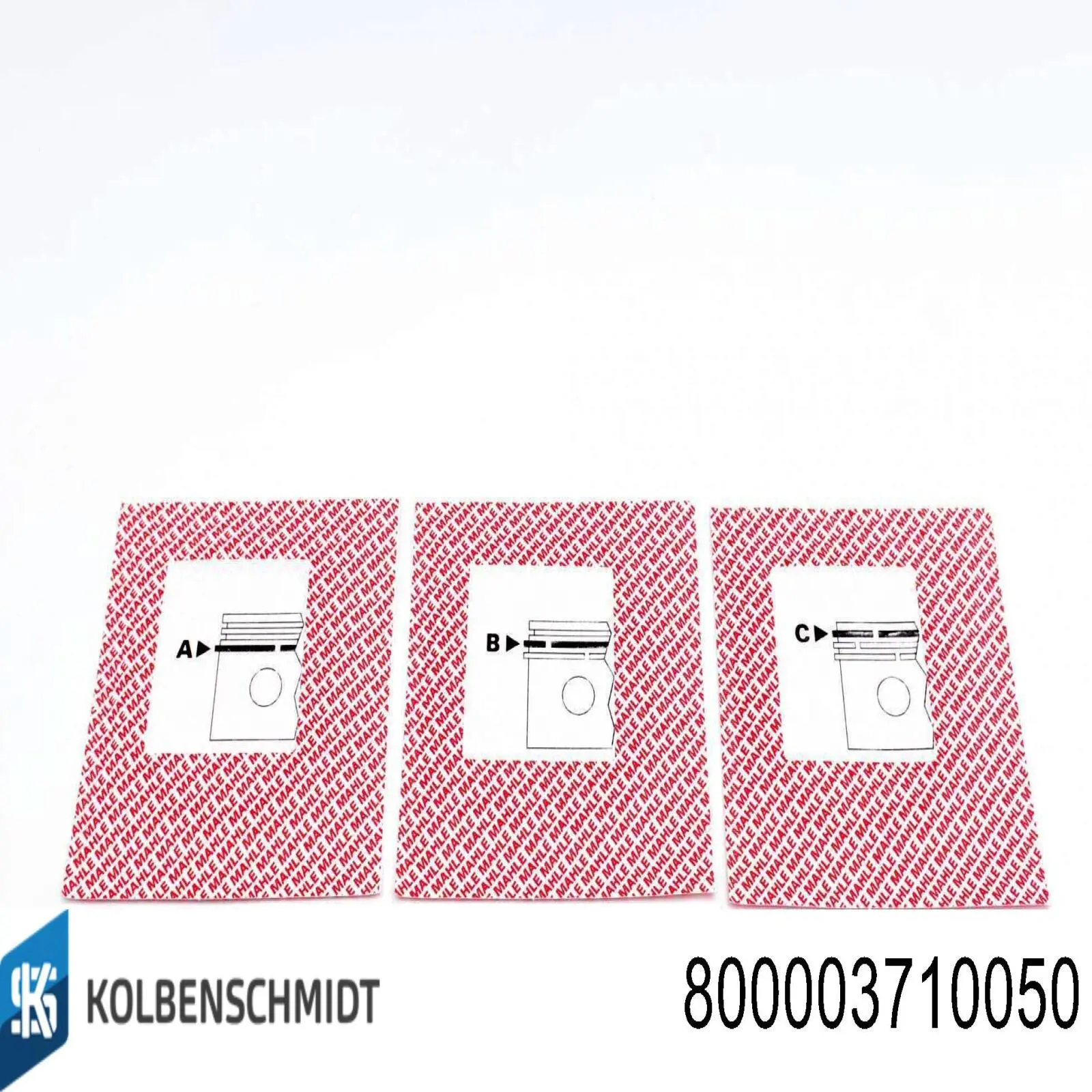 800003710050 Kolbenschmidt Juego de aros de pistón para 1 cilindro, sobremedida (+0,50 mm)