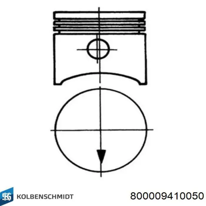 800009410050 Kolbenschmidt juego de aros de pistón para 1 cilindro, cota de reparación +0,50 mm