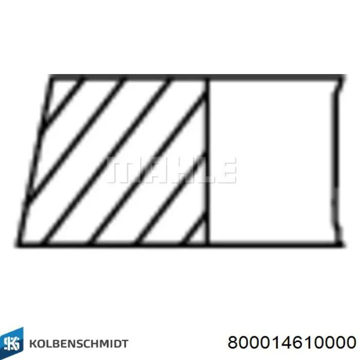 800014610000 Kolbenschmidt Juego de anillos de pistón para 1 cilindro, STD