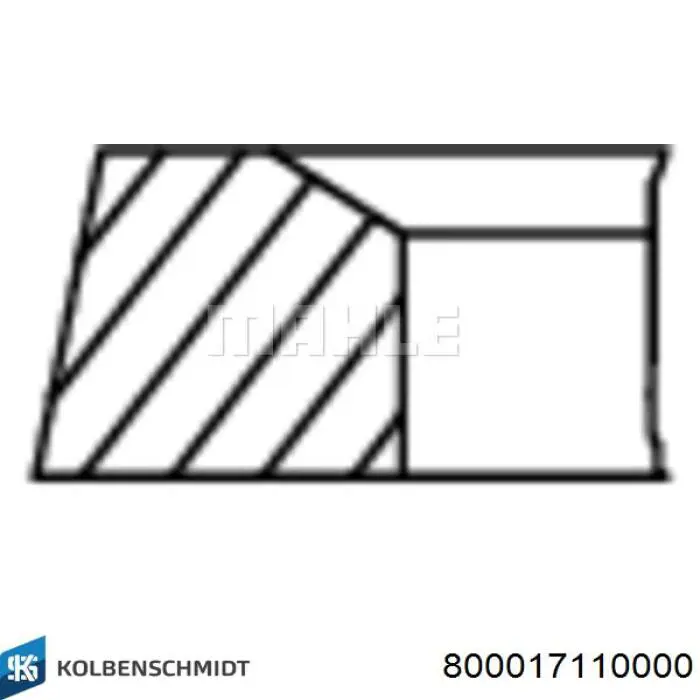 800017110000 Kolbenschmidt Juego de anillos de pistón para 1 cilindro, STD