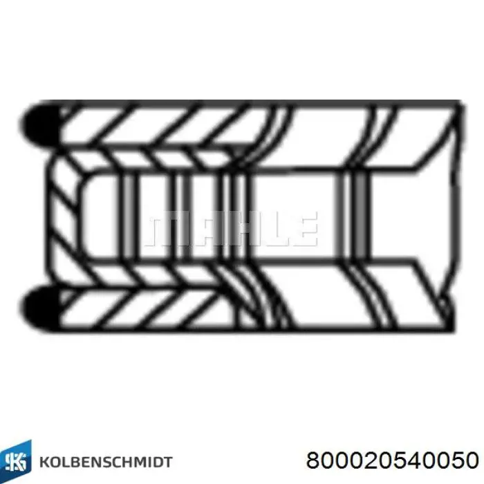 800020540050 Kolbenschmidt juego de aros de pistón de motor, cota de reparación +0,50 mm