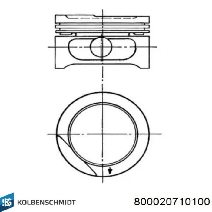 800020710100 Kolbenschmidt Juego de aros de pistón para 1 cilindro, sobremedida (+1,00 mm)