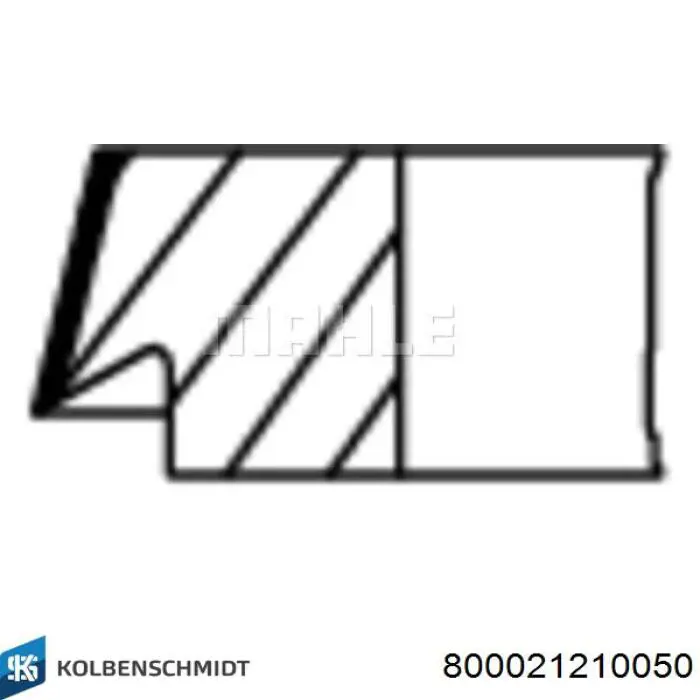 800021210050 Kolbenschmidt Juego de aros de pistón para 1 cilindro, sobremedida (+0,50 mm)