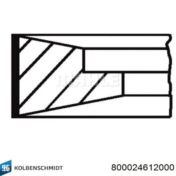 800024612000 Kolbenschmidt juego de aros de pistón para 1 cilindro, std