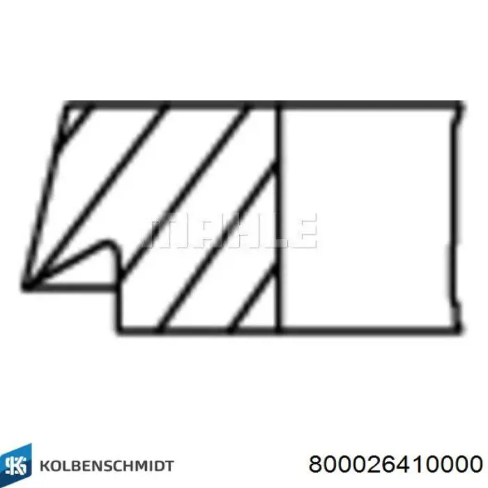 Aros de pistón para 1 cilindro, STD 800026410000 Kolbenschmidt