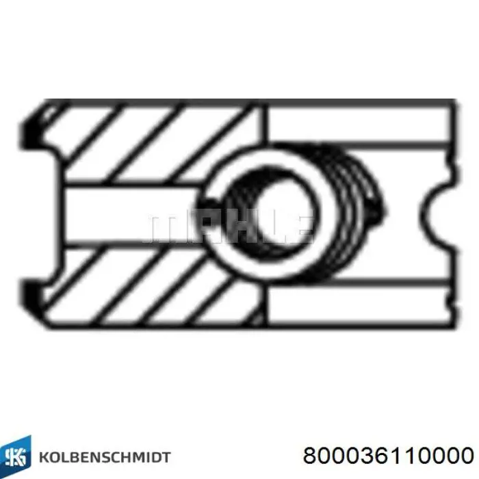 800036110000 Kolbenschmidt Juego de anillos de pistón para 1 cilindro, STD