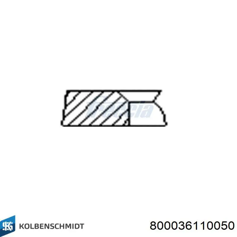 Comprar 800036110050 Kolbenschmidt Juego de aros de pistón para 1 cilindro, sobremedida (+0,50 mm)