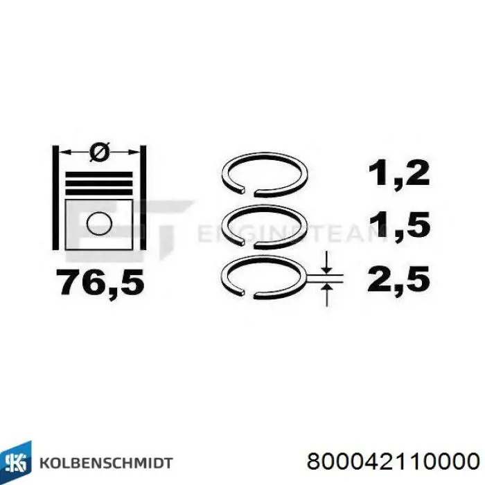 Juego de anillos de pistón para 1 cilindro, STD VAG 030198151F precio, desde 14,13 EUR