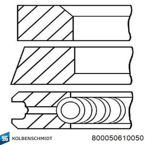 Juego de aros de pistón para 1 cilindro, sobremedida (+0,50 mm) Kolbenschmidt 800050610050 precio, desde 23,97 EUR