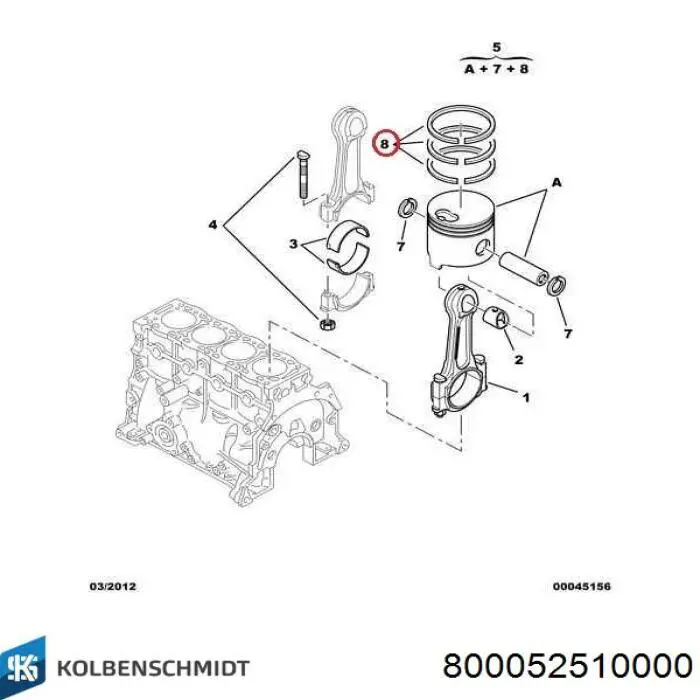 Juego de anillos de pistón para 1 cilindro, STD Kolbenschmidt 800052510000 precio, desde 27,91 EUR