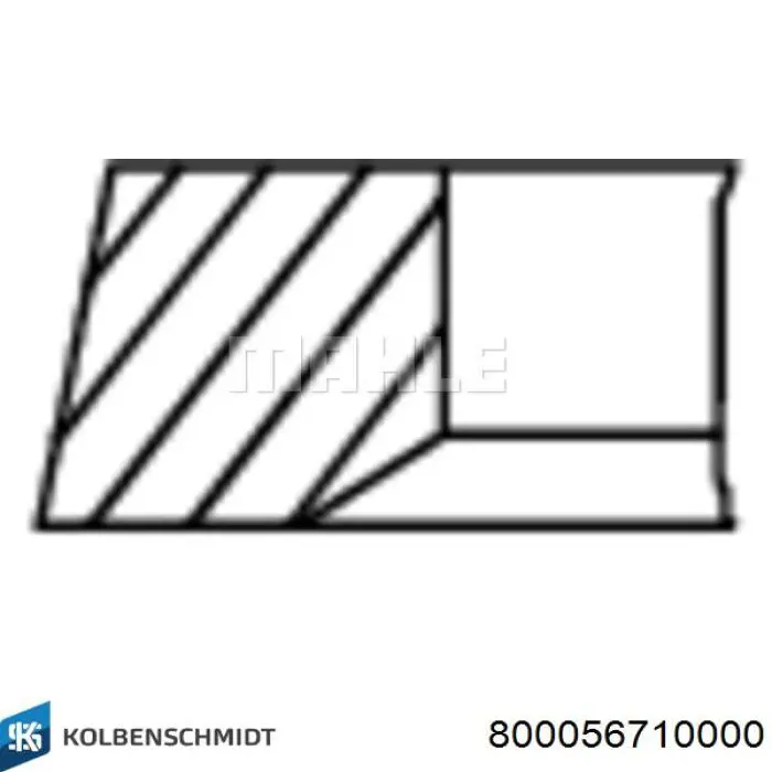 800056710000 Kolbenschmidt Juego de anillos de pistón para 1 cilindro, STD