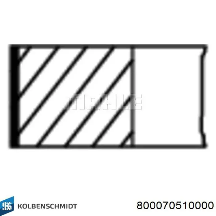 800070510000 Kolbenschmidt Juego de anillos de pistón para 1 cilindro, STD