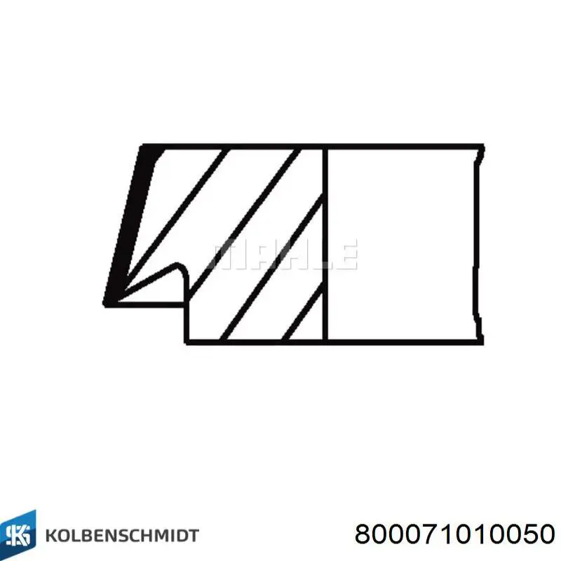 800071010050 Kolbenschmidt Juego de aros de pistón para 1 cilindro, sobremedida (+0,50 mm)