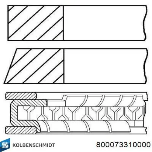 Juego de anillos de pistón para 1 cilindro, STD Kolbenschmidt 800073310000 precio, desde 22,35 EUR