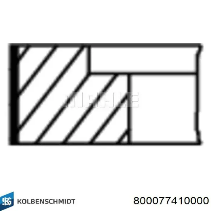 800077410000 Kolbenschmidt Juego de anillos de pistón para 1 cilindro, STD
