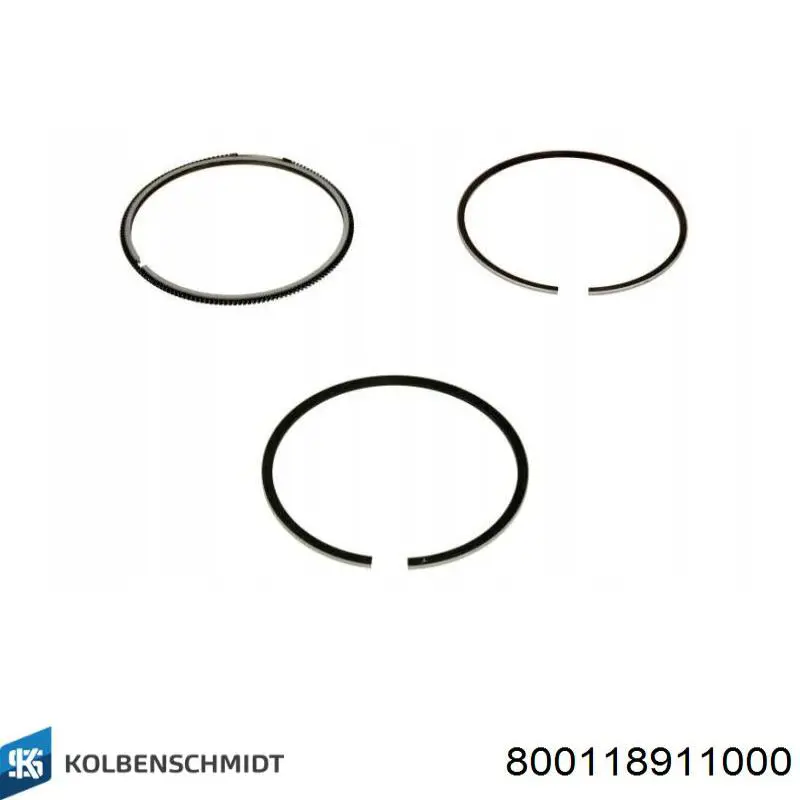 Aros de pistón para 1 cilindro, STD 800118911000 Kolbenschmidt
