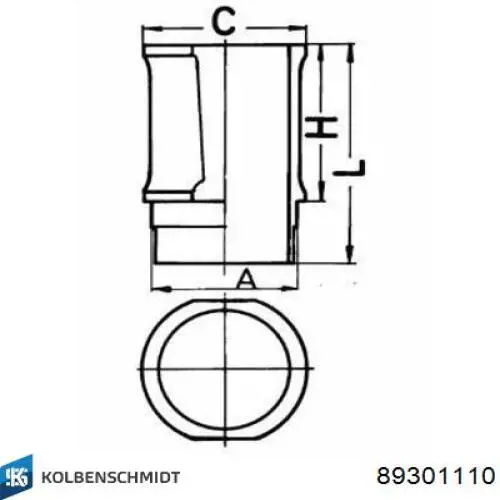 89301110 Kolbenschmidt Camisa del cilindro