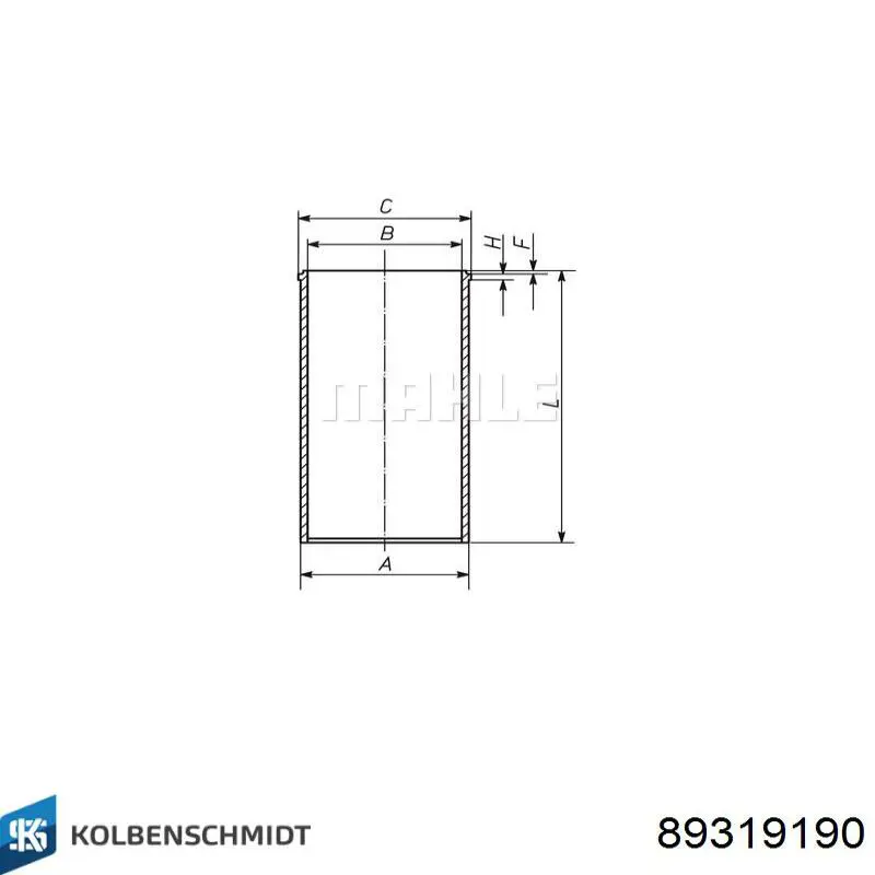 Comprar 89319190 Kolbenschmidt Camisa del cilindro