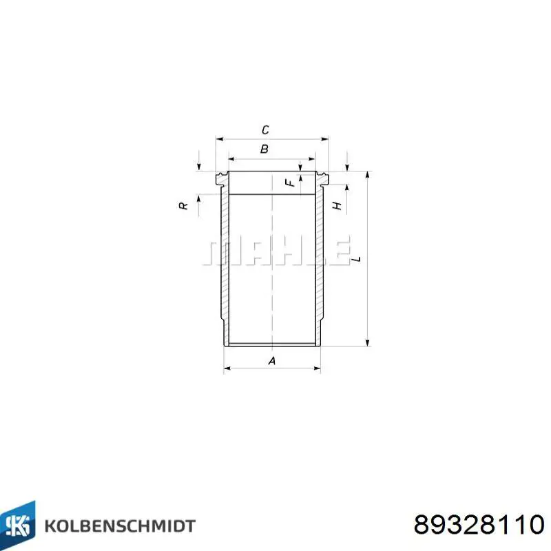 89328110 Kolbenschmidt camisa del cilindro