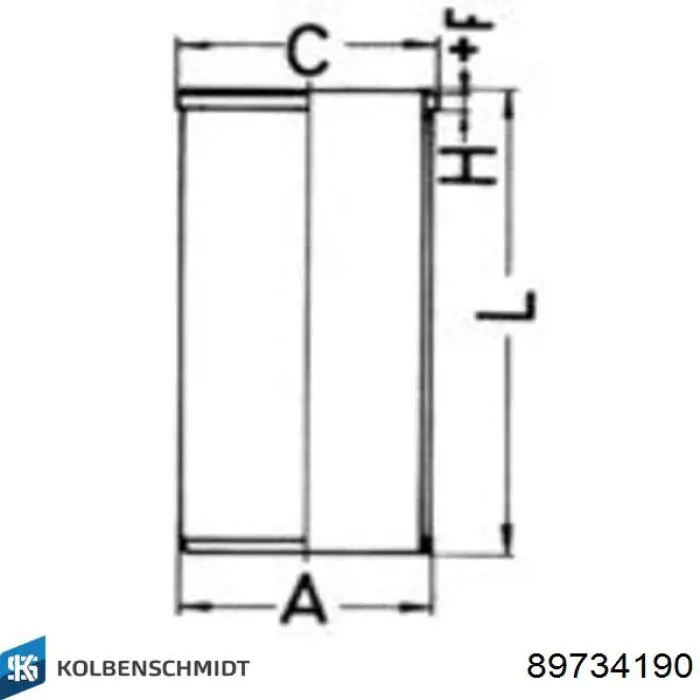 89734190 Kolbenschmidt Camisa del cilindro