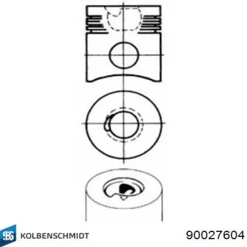 6161492 Ford pistón completo para 1 cilindro, std