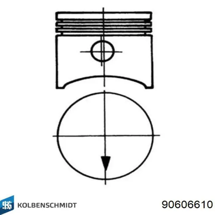Pistón completo para 1 cilindro, segunda reparación (+0,50 mm) Kolbenschmidt 90606610 precio, desde 74,10 EUR