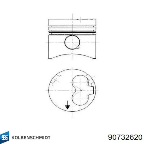 Comprar 130050000129 NE/NPR Pistón completo para 1 cilindro, cuarta sobremedida (+1,00 mm)