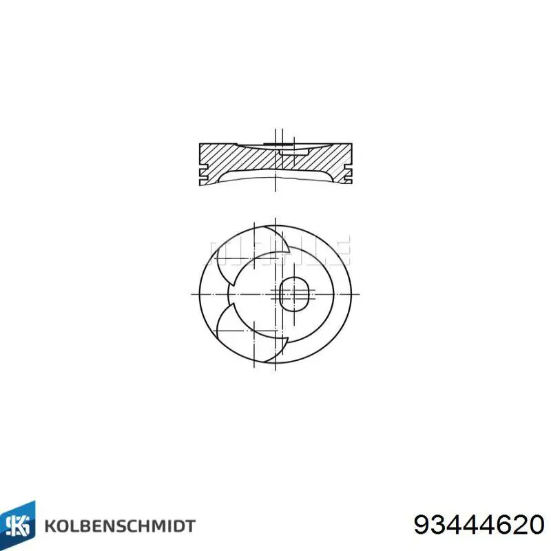 Comprar 93444620 Kolbenschmidt Pistón completo para 1 cilindro, segunda reparación (+0,50 mm)