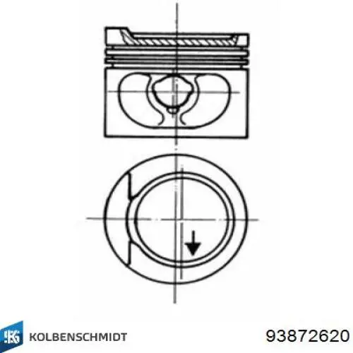 Comprar 93872620 Kolbenschmidt Pistón completo para 1 cilindro, segunda reparación (+0,50 mm)