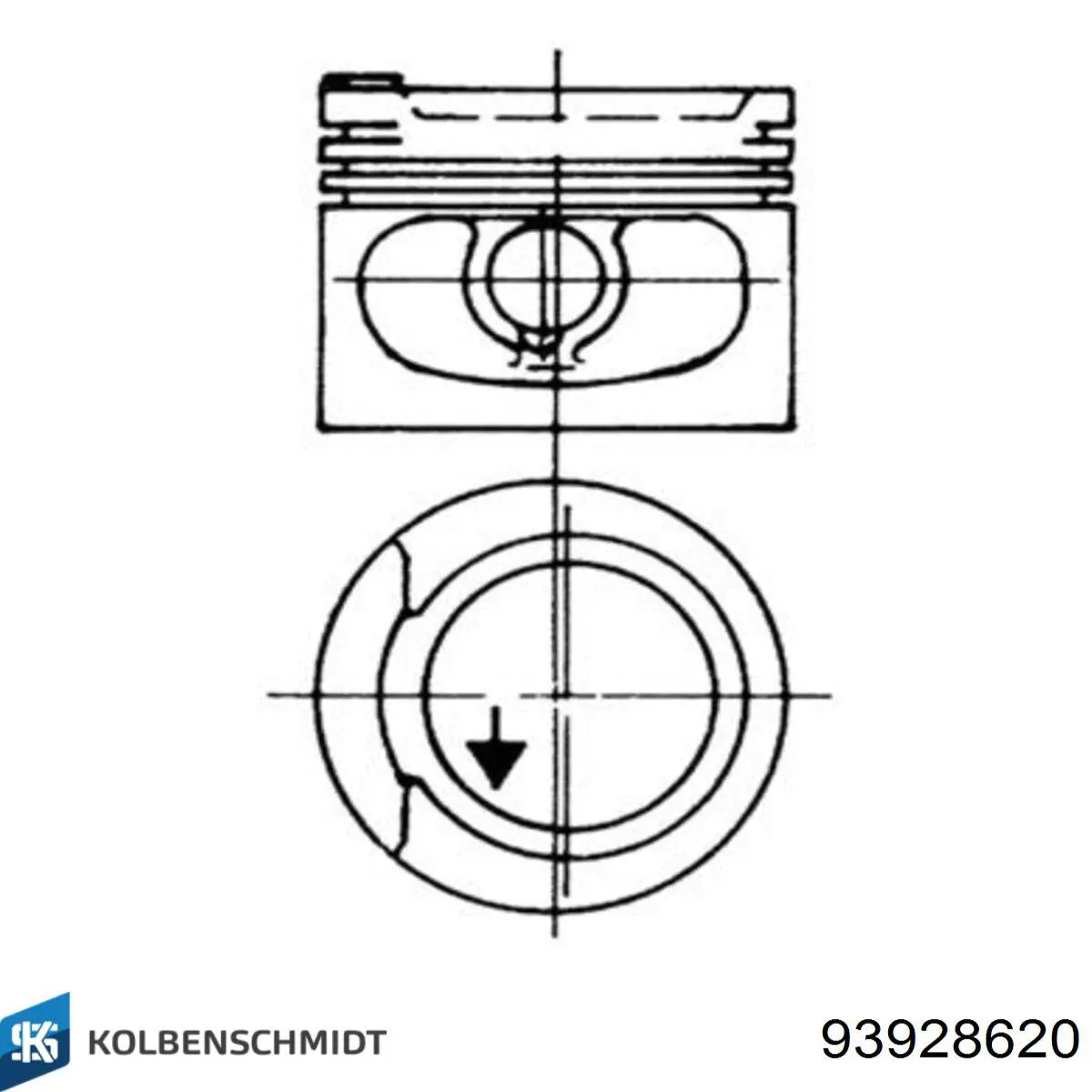 Comprar 93928620 Kolbenschmidt Pistón completo para 1 cilindro, segunda reparación (+0,50 mm)