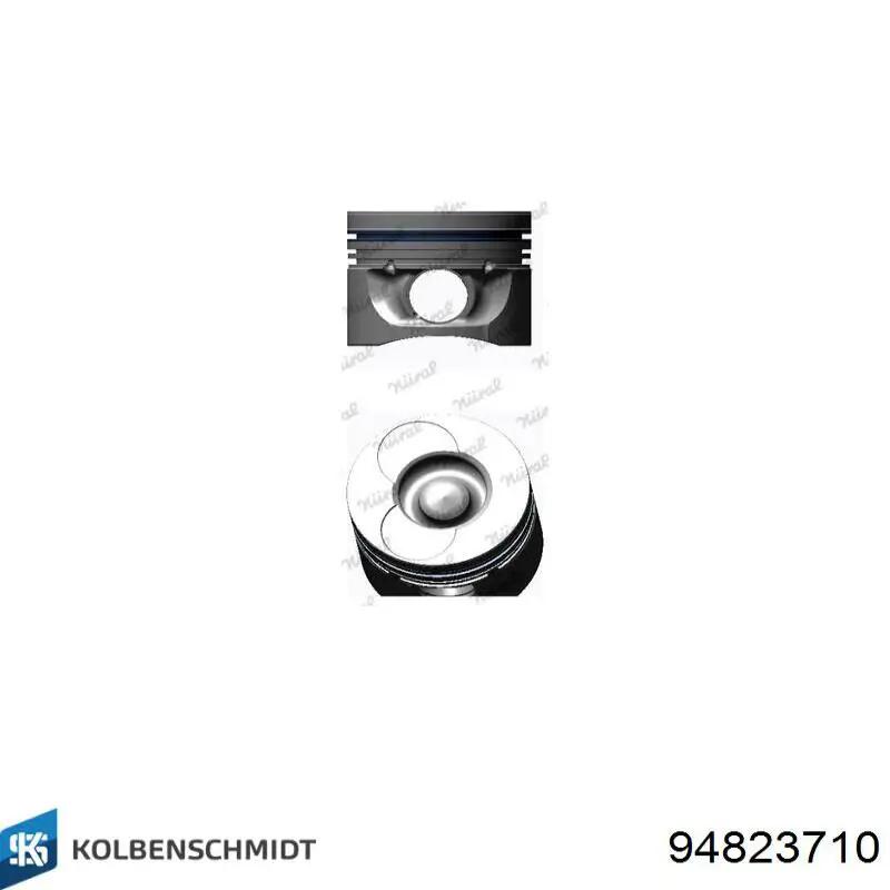 94823710 Kolbenschmidt pistón completo para 1 cilindro, cota de reparación + 0,50 mm