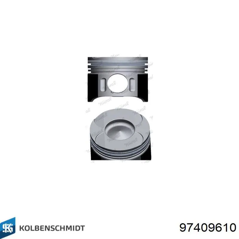 97409610 Kolbenschmidt pistón completo para 1 cilindro, cota de reparación + 0,50 mm