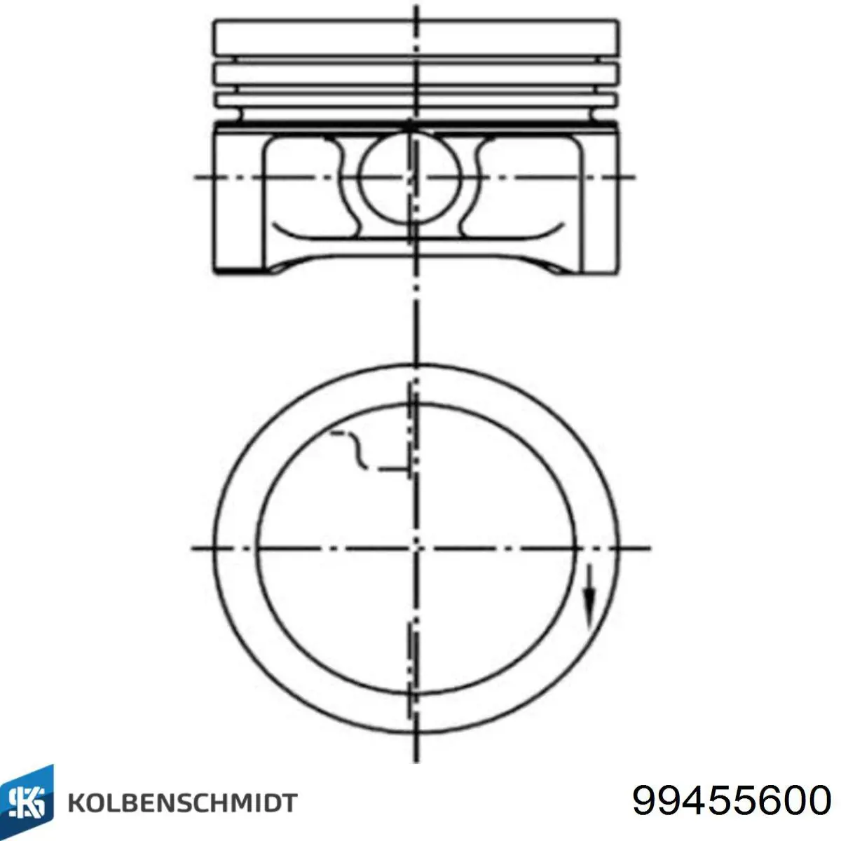 99455600 Kolbenschmidt pistón completo para 1 cilindro, std