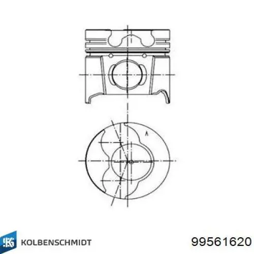 Pistón completo para 1 cilindro, segunda reparación (+0,50 mm) Kolbenschmidt 99561620 precio, desde 83,54 EUR