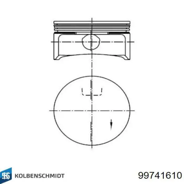 Pistón completo para 1 cilindro, segunda reparación (+0,50 mm) NE/NPR 130035001121