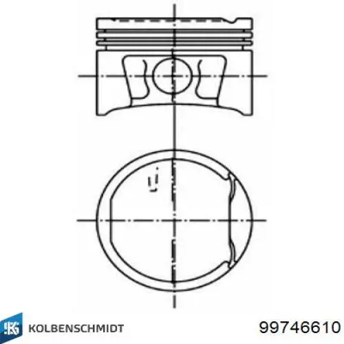 220601 Mahle Original pistón completo para 1 cilindro, cota de reparación + 0,50 mm