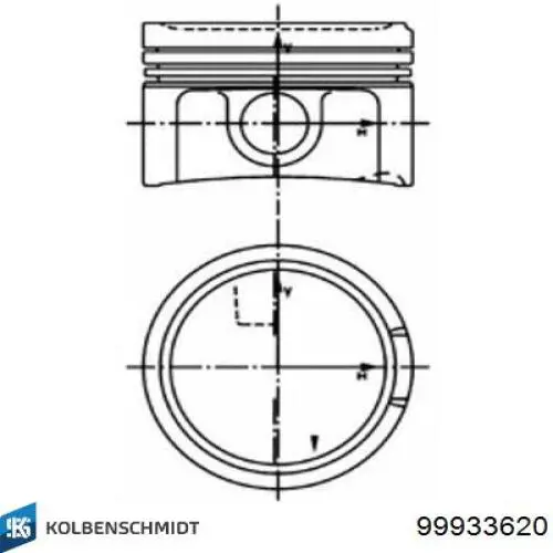 Pistón completo para 1 cilindro, segunda reparación (+0,50 mm) Kolbenschmidt 99933620 precio, desde 85,71 EUR