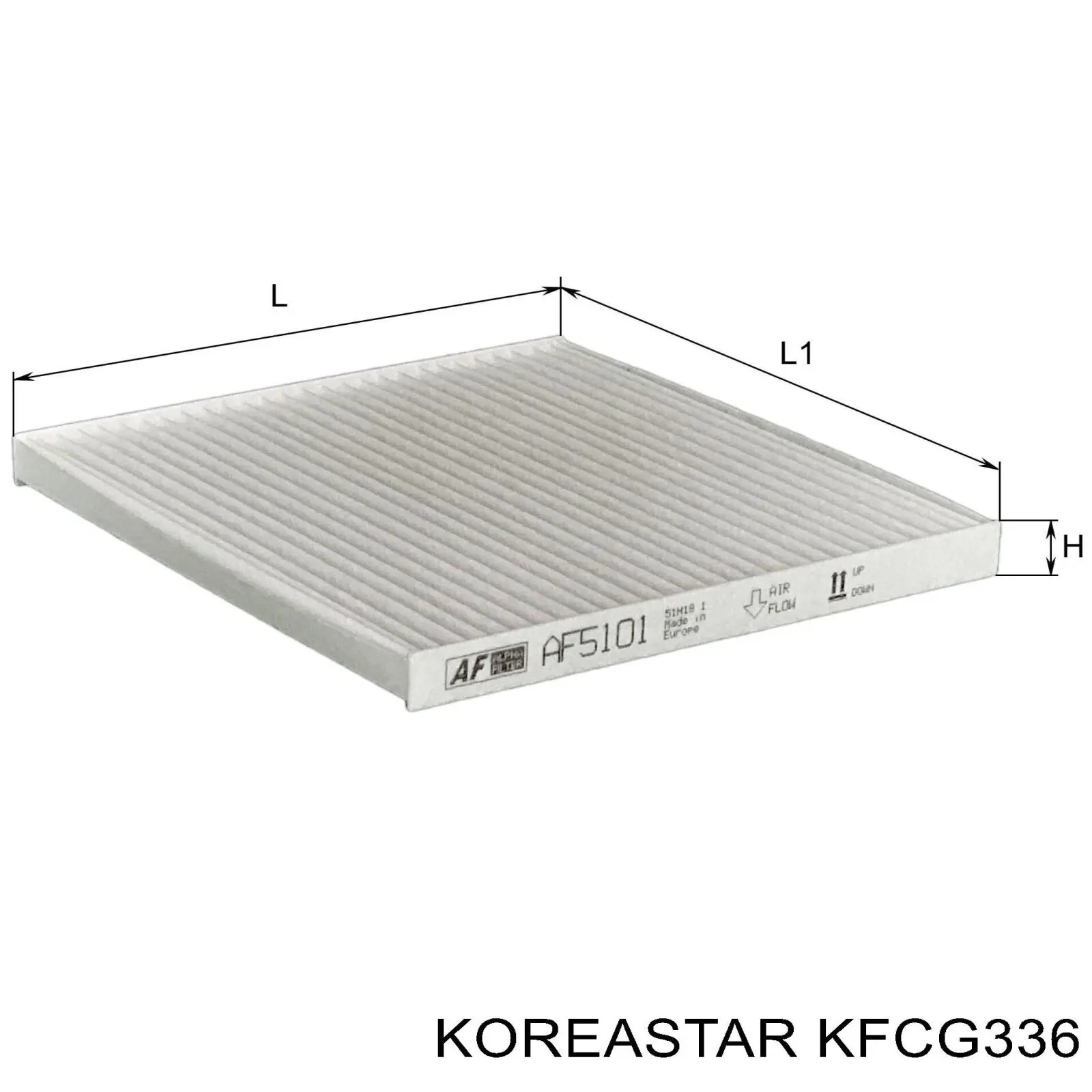 KFCG-336 Koreastar filtro habitáculo