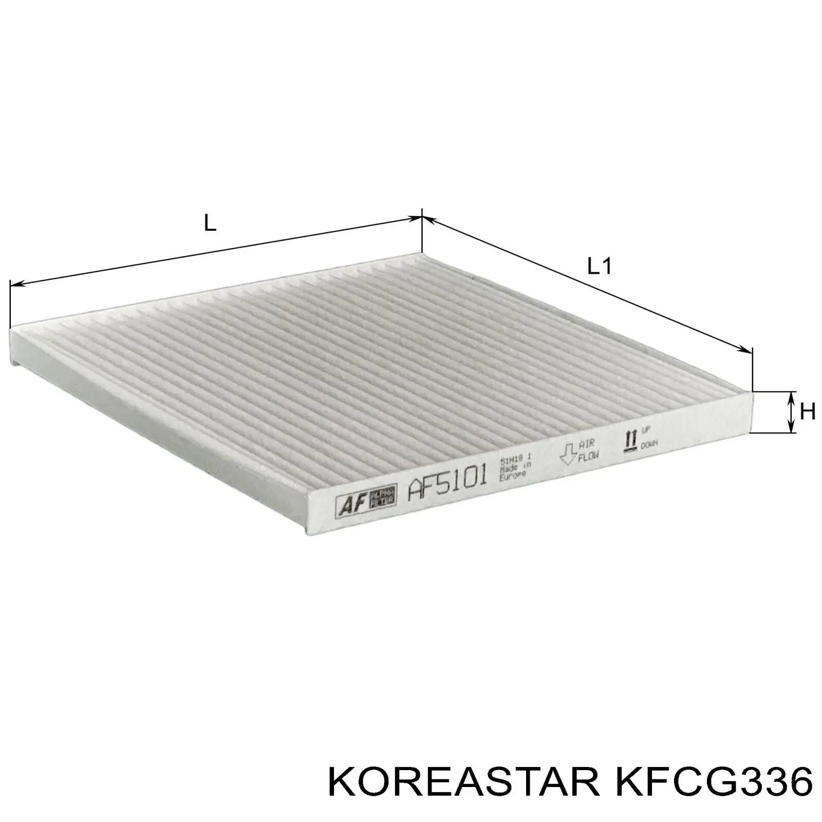 KFCG-336 Koreastar filtro de habitáculo