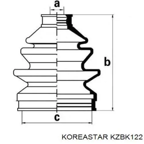 KZBK-122 Koreastar fuelle, árbol de transmisión delantero exterior