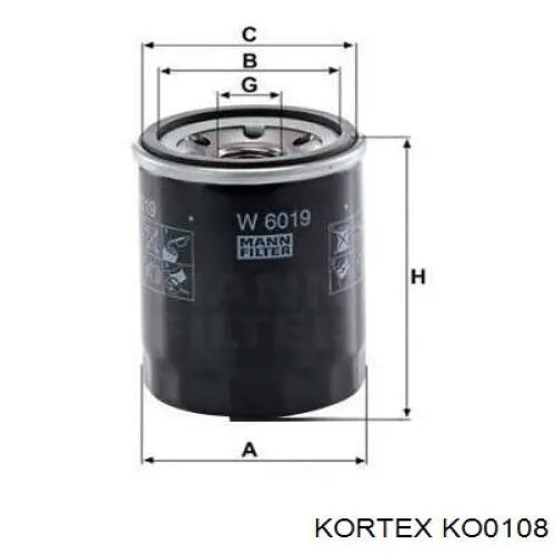 Filtro de aceite Volvo V40 525, 526